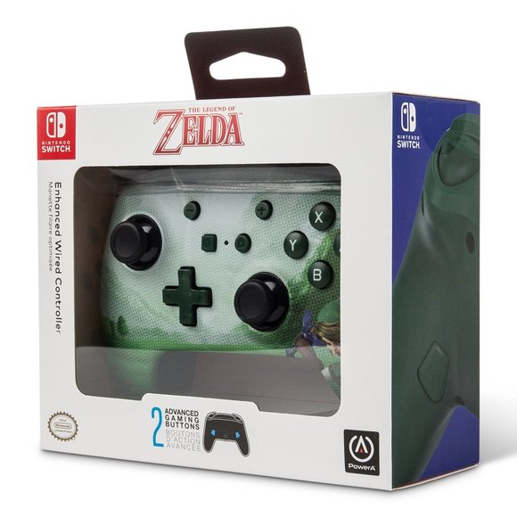 Nintendo Switch Controller Wired The Legend of Zelda 10ft USB New Sealed Green - Picture 1 of 11